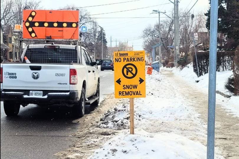 제설작업 ‘오렌지 표지판’ 보면 24시간 내 차 이동해야